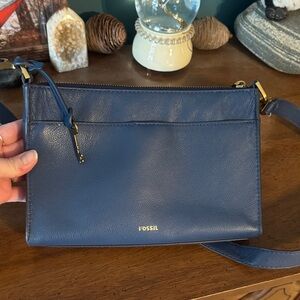 Fossil Dark Blue Crossbody Bag